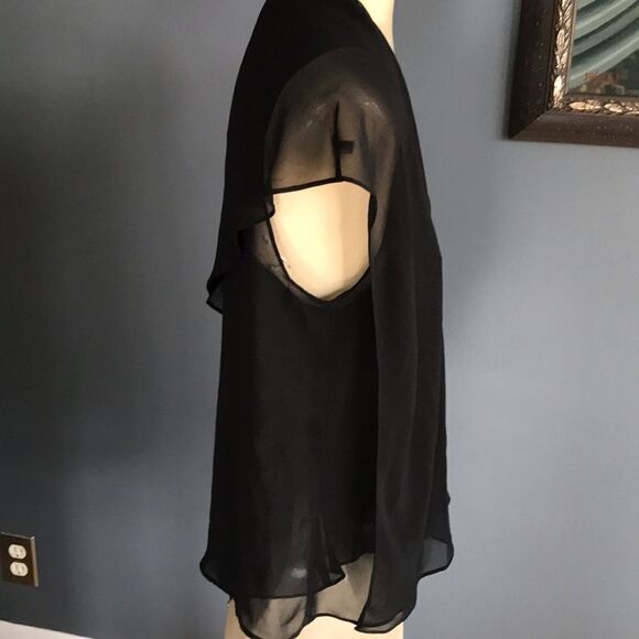 Vince Camuto sheer black sleeveless 2-pc top/tank - Picture 5 of 8